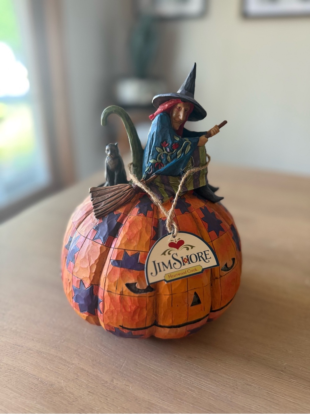 NWT Jim Shore 2005 Heartwood Creek "An Eerie Eve Awaits" Witch Pumpkin Halloween